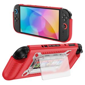 F�r Nintendo Switch 2 Anti-Rutsch Hybrid Schutzh�lle Rot