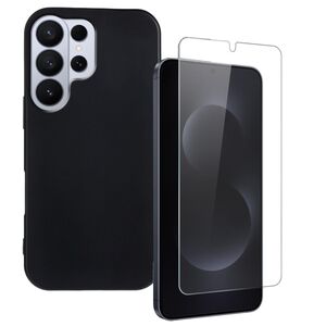 F�r Samsung Galaxy S26 Ultra TPU Schutz H�lle + 9H Schutzglas Schwarz