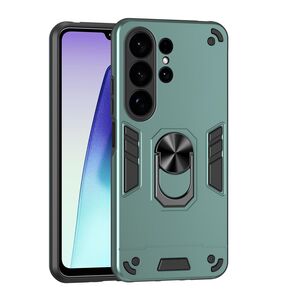 F�r Samsung Galaxy S26 Ultra 5G Armor Magnet Ring Halter H�lle Gr�n