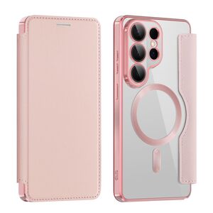 F�r Samsung Galaxy S26 Ultra Magsafe RFID 360 Kunstleder H�lle Rosa