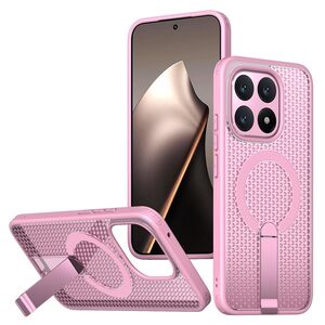 F�r Xiaomi 15T 5G Honeycomb MagSafe K�hlende Acryl TPU H�lle Rosa