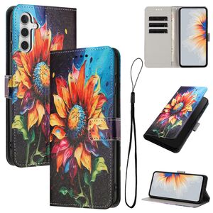 Klapp Schutz Handyh�lle f�r Samsung Galaxy A57 5G Kunstleder Motiv mit Kartenfach & Standfunktion