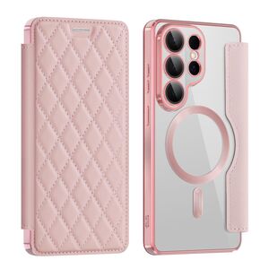 F�r Samsung Galaxy S26 Ultra Kunstleder MagSafe RFID H�lle Rosa