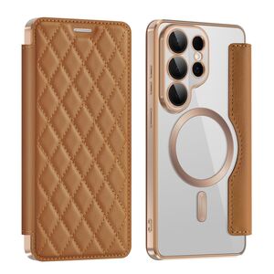 F�r Samsung Galaxy S26 Ultra Kunstleder MagSafe RFID H�lle Braun