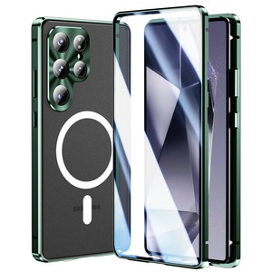 MagSafe f�r Samsung Galaxy S26 Ultra 5G Full Schutz Hartglas Gr�n