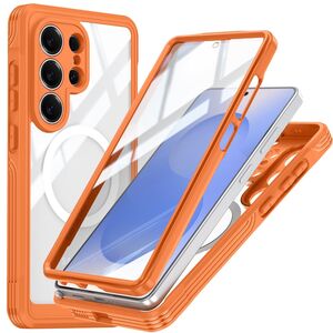 MagSafe f�r Samsung Galaxy S26 Ultra 5G 360 Grad Bumper Orange