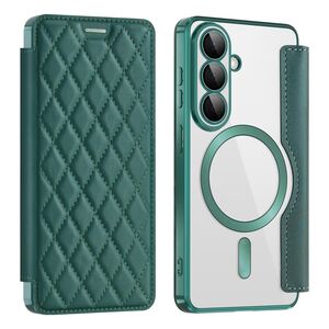 MagSafe f�r Samsung Galaxy S26 Kunstleder RFID Schutz Wallet Gr�n