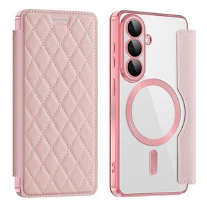 MagSafe f�r Samsung Galaxy S26 Kunstleder RFID Schutz Wallet Rosa