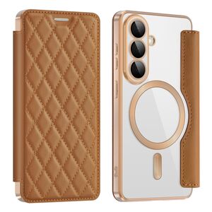 MagSafe f�r Samsung Galaxy S26 Kunstleder RFID Schutz Wallet Braun