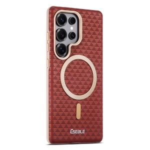 MagSafe f�r Samsung Galaxy S25 Ultra 5G Schild TPU H�lle Rot