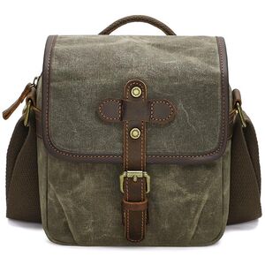 Canvas Kamera Tasche mit Trennf�chern Gr��e S Gr�n