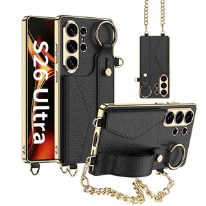 Armband Kette f�r Samsung Galaxy S26 Ultra 5G Leder Silikon Schwarz