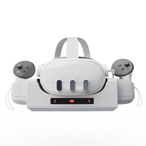 Meta Quest 3 Wand Ladestation mit LED Anzeige Grau Wei�