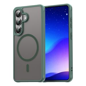 MagSafe f�r Samsung Galaxy S26 5G TPU Hybrid Kameraschutz Matt Gr�n