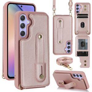 Fliph�lle f�r Samsung Galaxy S26 mit Kartenfach Umh�ngeband Rosa