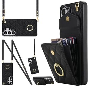 Klapph�lle f�r Samsung Galaxy S26 Ultra Crossbody Kunstleder Schwarz