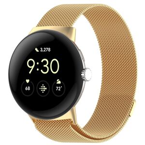 Edelstahl f�r Google Pixel Watch 4 / Watch 3 45mm Magnet Band Gold