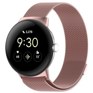 Edelstahl f�r Google Pixel Watch 4 / 3 45mm Magnet Band Pink