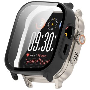 + Schutzglas f�r Oppo Realme Watch 5 Full Cover PC Geh�use Schwarz