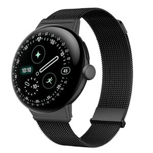Edelstahl f�r Google Pixel Watch 4 / 3 / 2 / 41mm Magnet Band Schwarz