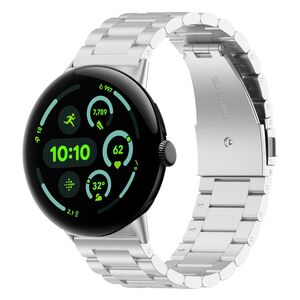 Edelstahl f�r Google Pixel Watch 4 / 3 45mm Three Beads Silber