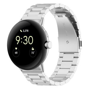 Edelstahl f�r Google Pixel Watch 4 / 3 / 2 41mm Three Beads Silber