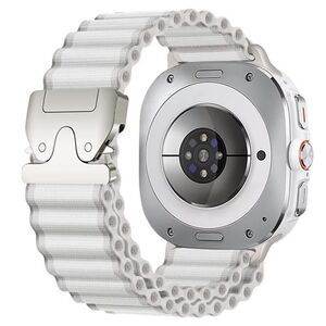 Nylon Outdoor f�r Samsung Galaxy Watch 8 / 8 Classic Ersatzband Wei�