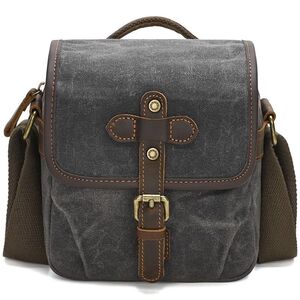Canvas Kamera Tasche mit Trennf�chern Tragbar Schutz Gr��e S Grau