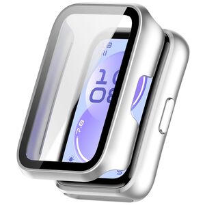 + Schutzglas f�r Huawei Band 11 / 11 NFC Kunststoff 9H Silber