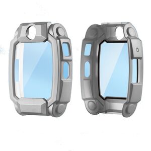 + Schutzglas f�r Imoo Watch Phone Z10 Full Cover Case Grau