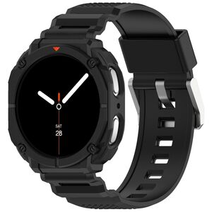 mit TPU H�lle f�r Samsung Galaxy Watch 8 40mm 2 in 1 Band Case Schwarz