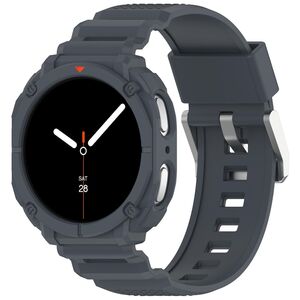 mit TPU H�lle f�r Samsung Galaxy Watch 8 44mm 2 in 1 Band Case Grau