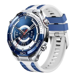 Silikon f�r Huawei Watch Ultimate 2 Zweifarbig Design Wei� / Blau