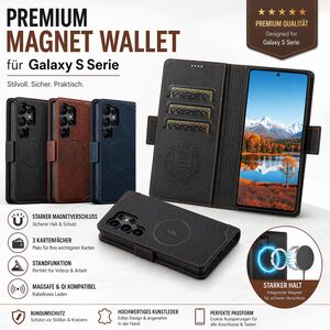 Handy H�lle Klapph�lle Samsung Galaxy S26 Ultra MagSafe Kartenfach Stand Case