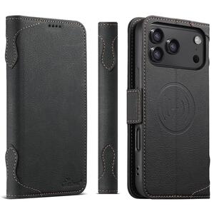 Klapph�lle f�r Apple iPhone 17 Pro Max MagSafe Kartenfach Schwarz