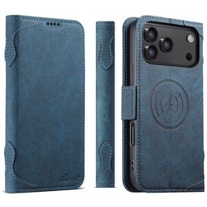 Klapph�lle f�r Apple iPhone 17 Pro Max MagSafe Kartenfach Blau