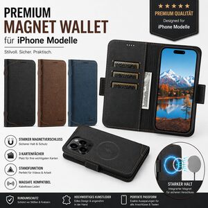 Handy H�lle Klapph�lle Apple iPhone 17 Pro Pro Max MagSafe Kartenfach Stand Case