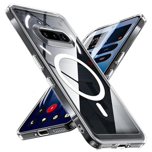 MagSafe f�r Nothing Phone 4a Schock Silikon TPU Kristallklar Sto�fest 