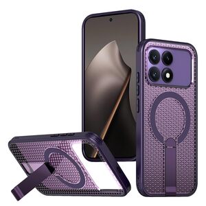 MagSafe f�r Xiaomi Poco F8 Pro Honeycomb Design K�hlend Cover Lila