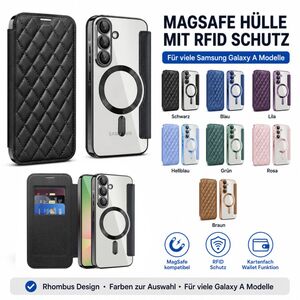 Handy H�lle MagSafe f�r Samsung Galaxy A57 / A37 5G RFID Schutz Rhombus Design