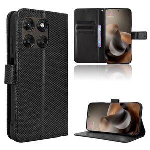 Klapph�lle f�r Motorola Moto G67 / G77 Diamant Design Wallet Schwarz