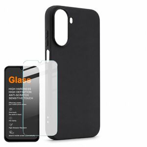 + Schutzglas f�r Xiaomi Redmi A7 Pro Set Cover + 9H Hartglas Schwarz