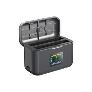 Fast Charger Case f�r Insta360 X5 USB-C mit Farb-LCD  Ladebox Schwarz