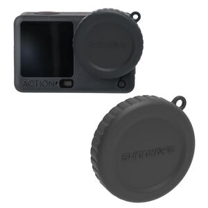 Silikon Linsenschutz f�r DJI Osmo Action 6 Kamera Zubeh�r Schwarz