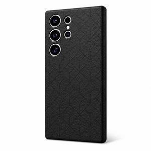Backcover f�r Samsung Galaxy S26 Ultra 5G Gepr�gt Gittermuster Schwarz