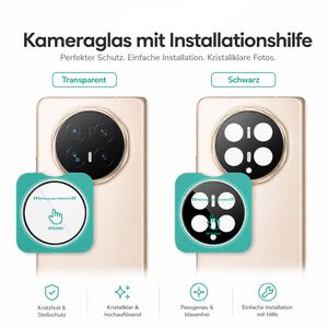 Kamera Schutzglas Linsenschutz f�r Honor Magic V6 9H Hartglas mit Anbringhilfe