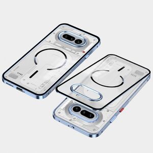 Metall Snap Rahmen f�r Nothing Phone 4a Magnetisches Mattes Case Blau