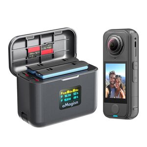 Air Battery Ladecase mit Farbdisplay f�r Insta360 X4 USB-C Zubeh�r