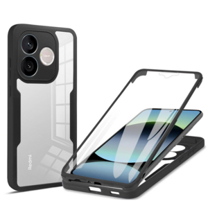 360 Grad Kunststoff Honor 600 Lite mit Display & Kameraschutz Schwarz