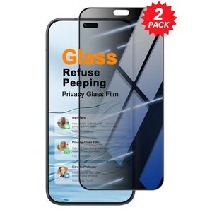 Privacy 2x f�r Honor 600 Lite Display 9H Hartglas Blickschutz